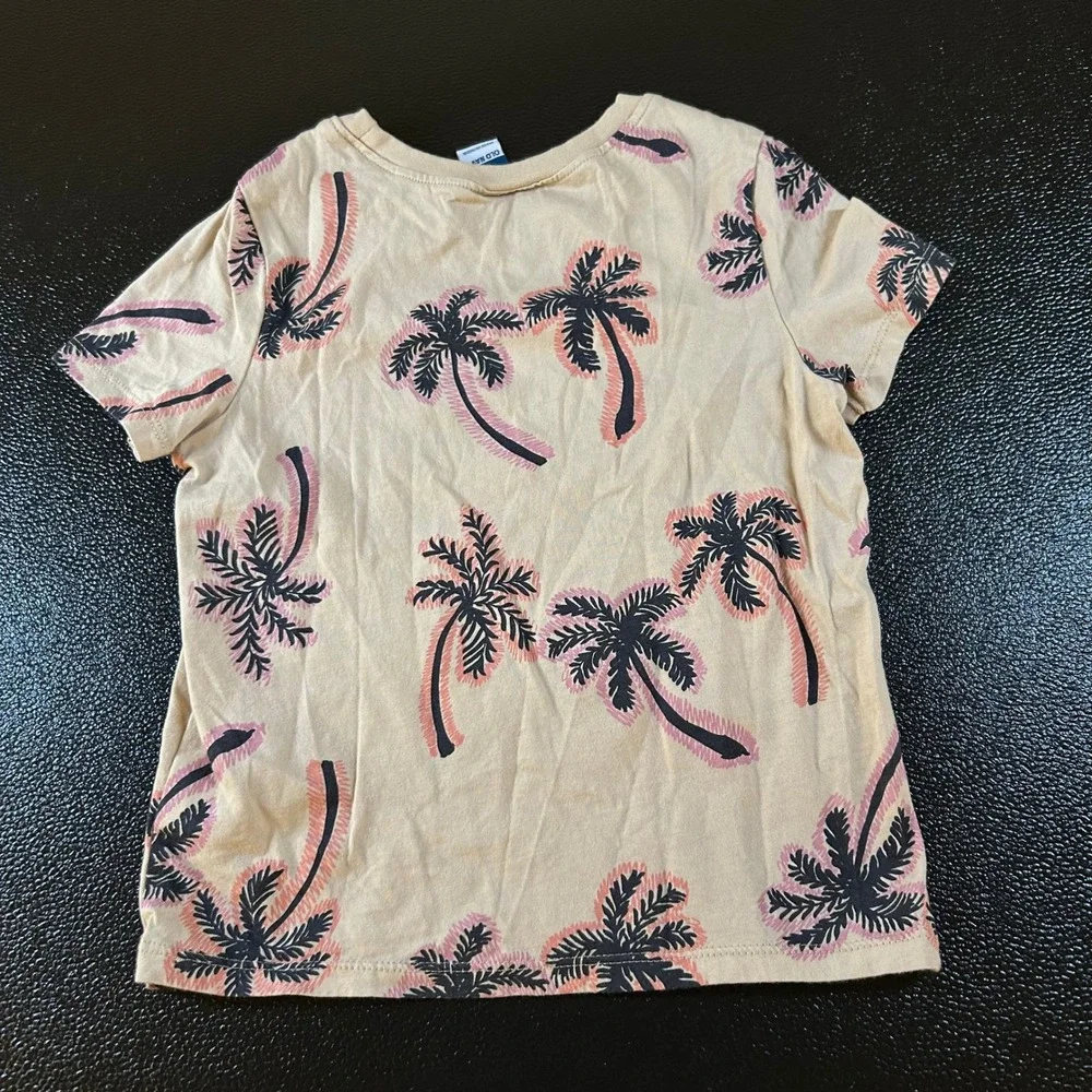 Old Navy Palm Tree T-Shirt Graphic Tee‎ Casual Top Beige Toddler size 3T